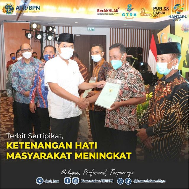 Terbit Sertipikat, Ketenangan Hati Masyarakat Meningkat