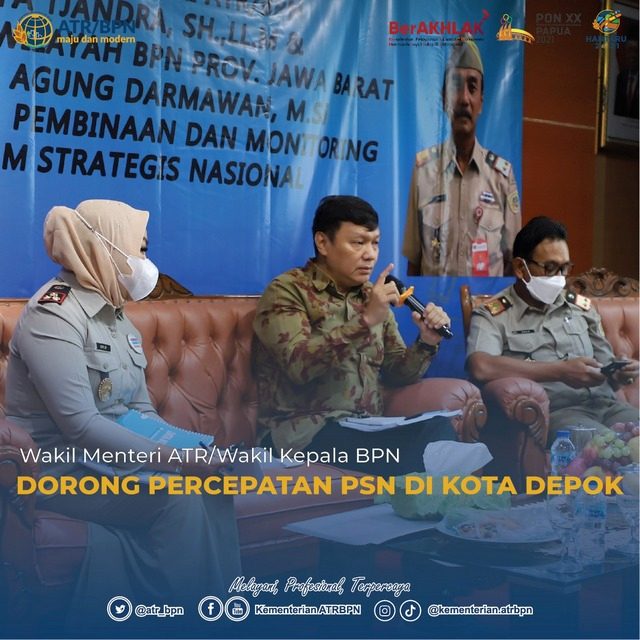 Wakil Menteri ATR/Wakil Kepala BPN Dorong Percepatan PSN di Kota Depok