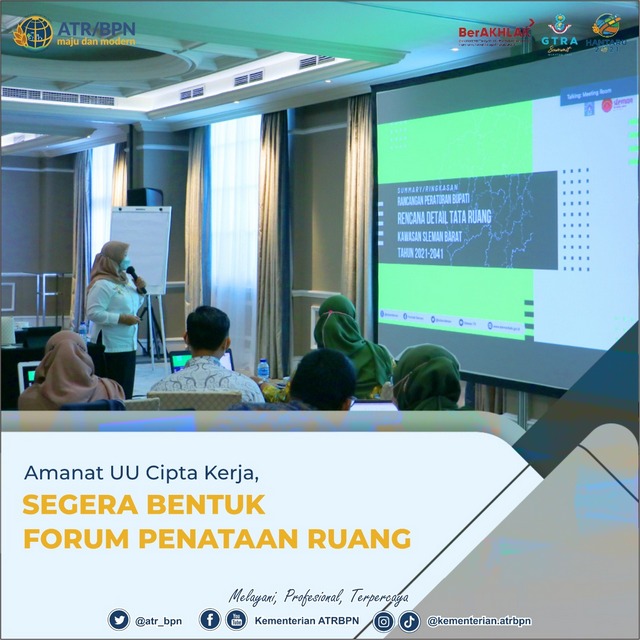 Amanat UUCK, Segera Bentuk Forum Penataan Ruang
