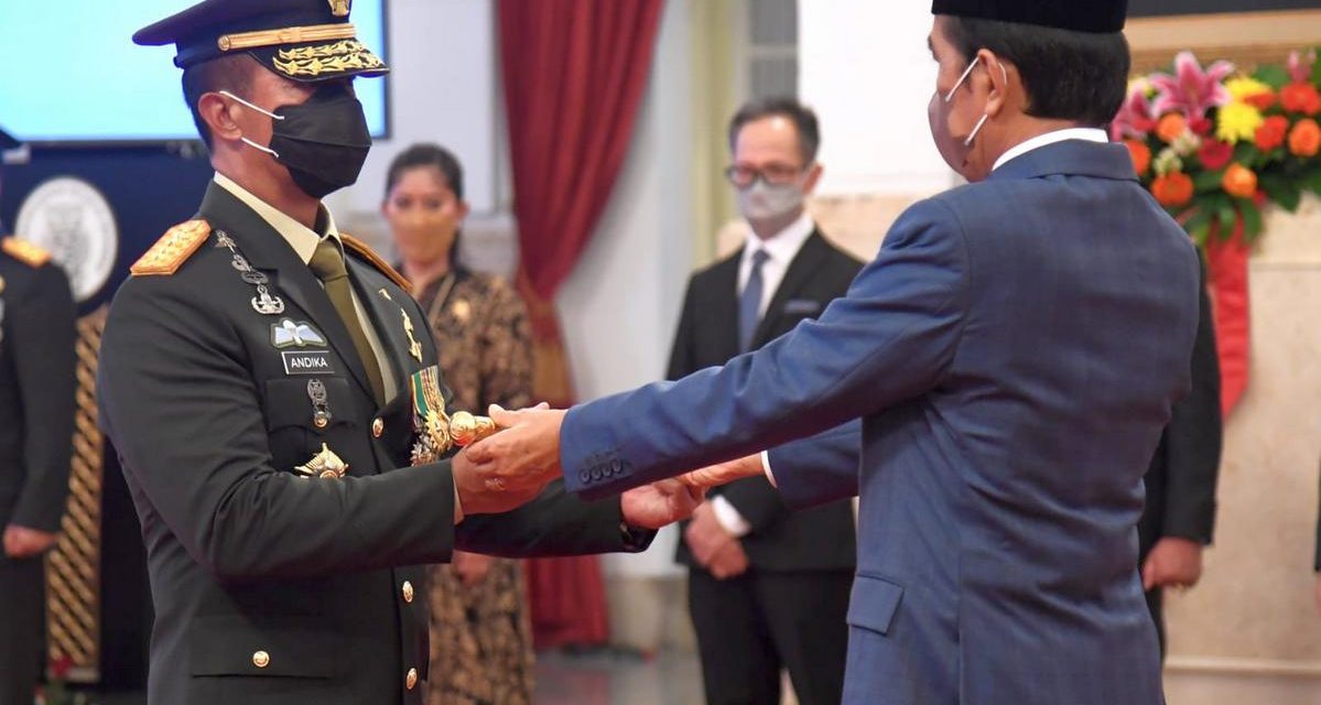 Presiden Jokowi Lantik Andika Perkasa sebagai Panglima TNI