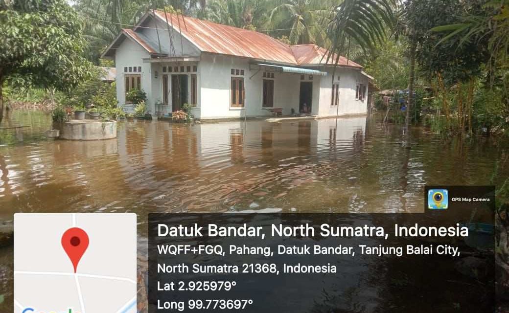 Sepuluh Kelurahan di Kota Tanjungbalai Terendam Banjir