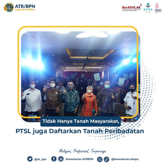 Tidak Hanya Tanah Masyarakat, PTSL juga Daftarkan Tanah Peribadatan