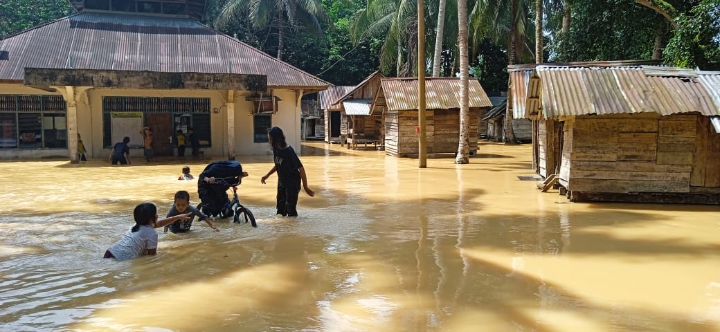 Banjir Kabupaten Dharmasraya Berangsur Surut, BPBD Tetap Siap Siaga