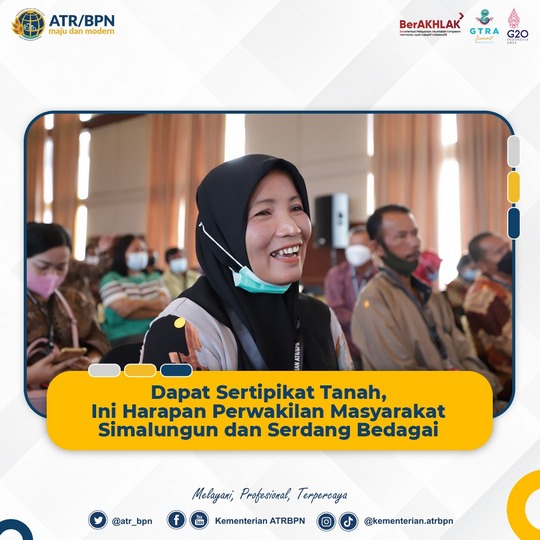 Dapat Sertipikat Tanah, Ini Harapan Perwakilan Masyarakat Simalungun dan Serdang Bedagai