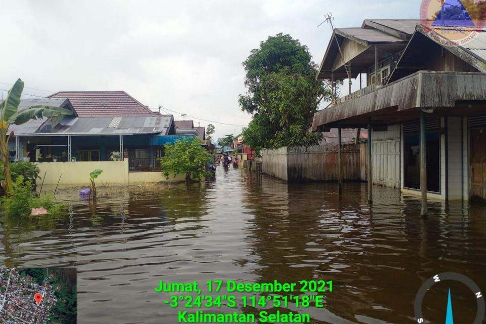Sebanyak 582 Rumah Warga Terendam Akibat Banjir di Kabupaten Banjar, Kalimantan Selatan