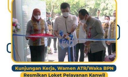 Awali Kunjungan Kerja, Wamen ATR/Waka BPN Resmikan Loket Pelayanan Kanwil BPN Provinsi Sulawesi Tenggara