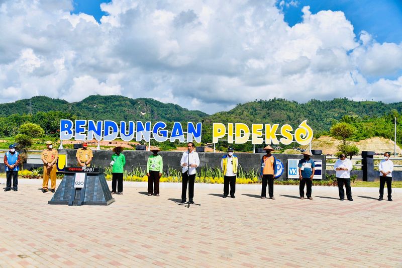 Resmikan Bendungan Pidekso, Presiden: Air Kunci Ketahanan Pangan