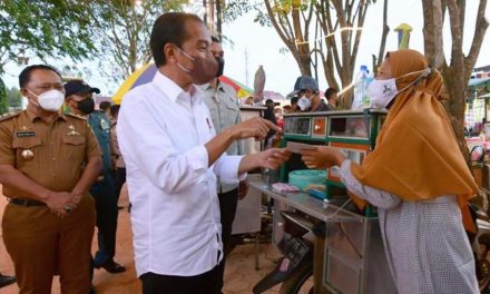 Presiden Jokowi Serahkan Bantuan Modal Bagi Pedagang di Pasar Bintan Center
