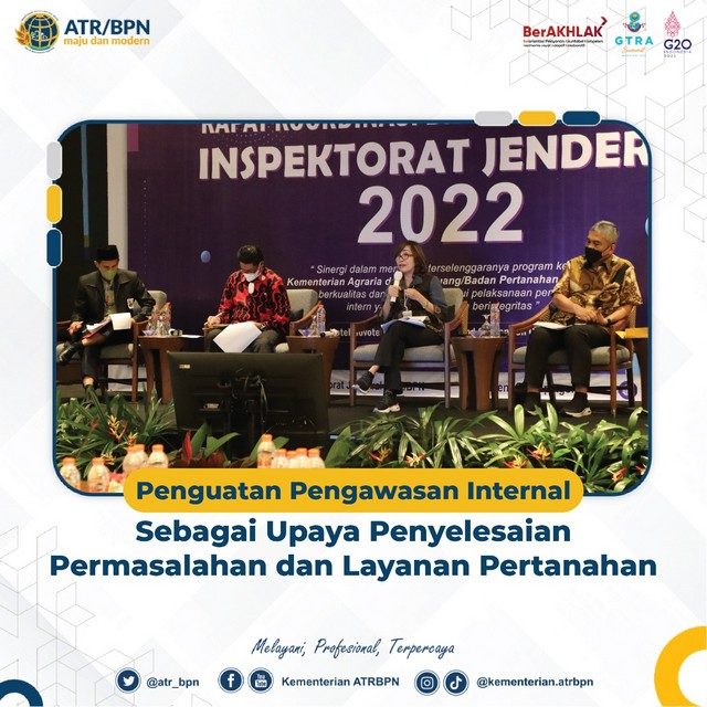 Penguatan Pengawasan Internal Sebagai Upaya Penyelesaian Permasalahan dan Layanan Pertanahan