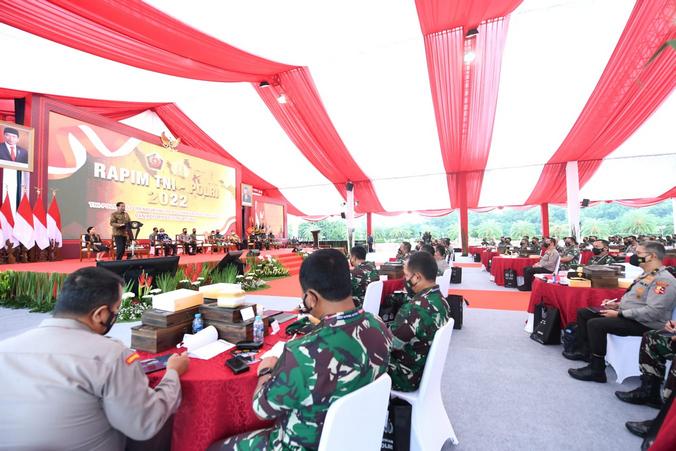 Presiden Hadiri Rapim TNI-Polri Tahun 2022