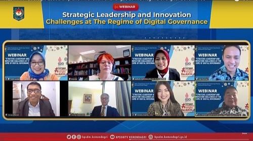 BPSDM Kemendagri  Gelar Webinar Strategi Kepemimpinan dan Tantangan Inovasi di Era Pemerintahan Digital