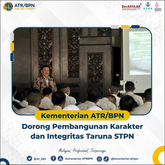 Kementerian ATR/BPN Dorong Pembangunan Karakter dan Integritas Taruna STPN