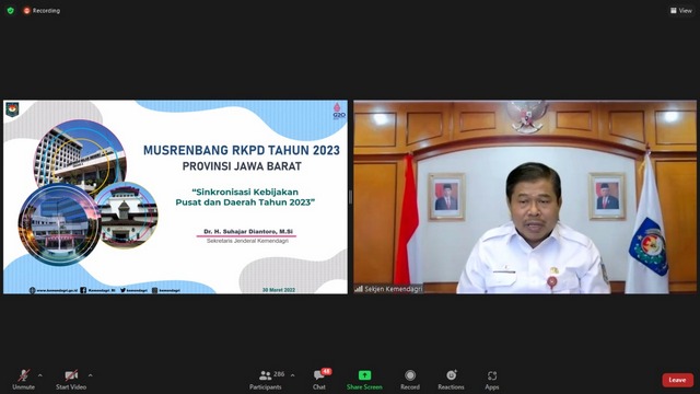 Sekjen Kemendagri Tegaskan Pembangunan Daerah Harus Terintegrasi dengan Pembangunan Nasional