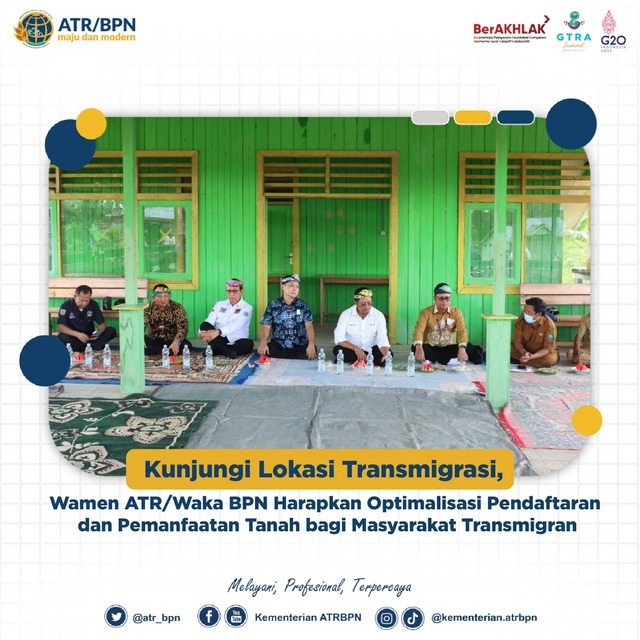 Kunjungi Lokasi Transmigrasi, Wamen ATR/Waka BPN Harapkan Optimalisasi Pendaftaran dan Pemanfaatan Tanah bagi Masyarakat Transmigran