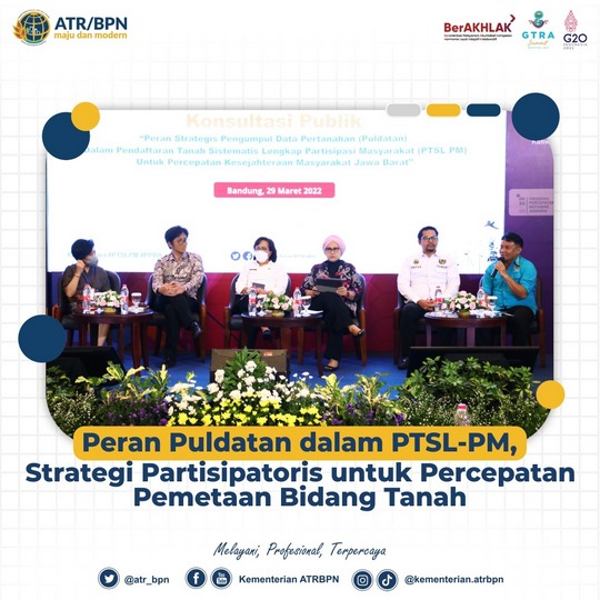 Peran Puldatan dalam PTSL-PM, Strategi Partisipatoris untuk Percepatan Pemetaan Bidang Tanah