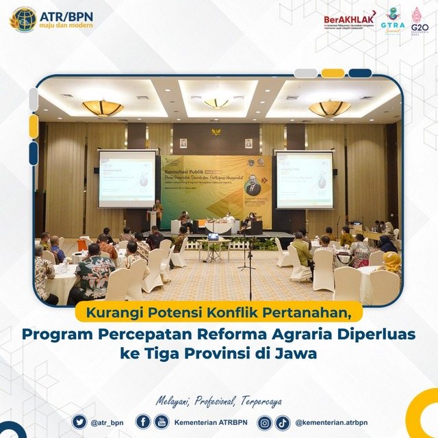 Kurangi Potensi Konflik Pertanahan, Program Percepatan Reforma Agraria Diperluas ke Tiga Provinsi di Jawa