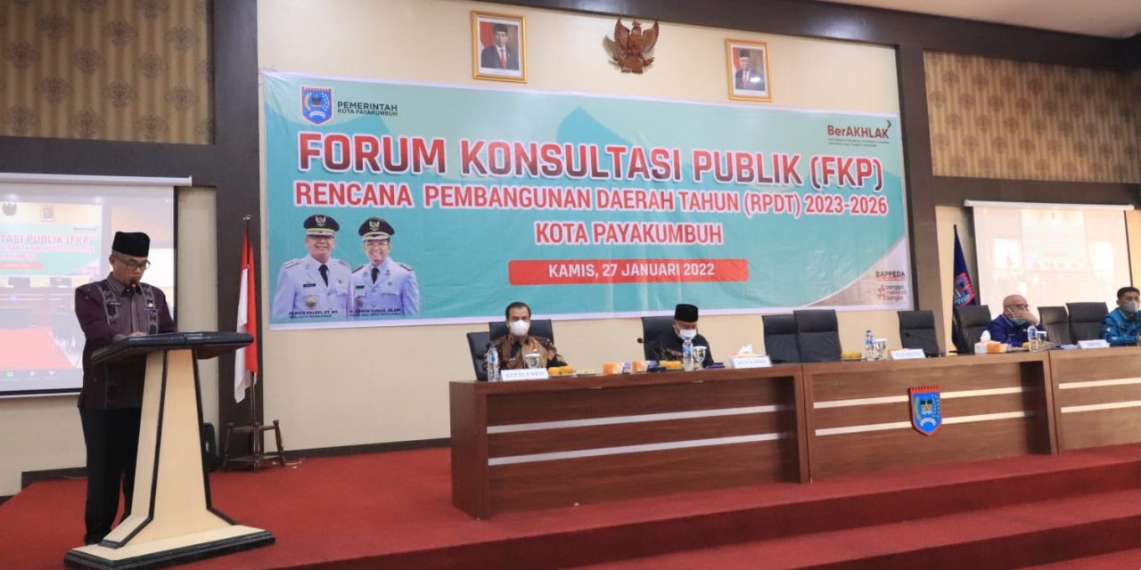 Rencana Pembangunan Daerah Tahun 2023-2026, Pemko Payakumbuh Gelar Forum Konsultasi Publik