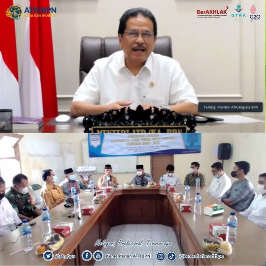 Menteri ATR/BPN menjadi keynote speaker dalam acara FGD mahasiswa Wisma Foba