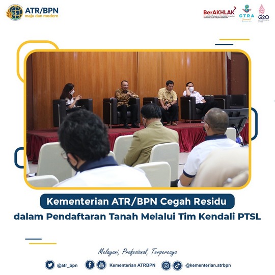Kementerian ATR/BPN Cegah Residu dalam Pendaftaran Tanah Melalui Tim Kendali PTSL