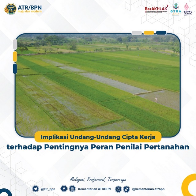 Implikasi Undang-Undang Cipta Kerja terhadap Pentingnya Peran Penilai Pertanahan