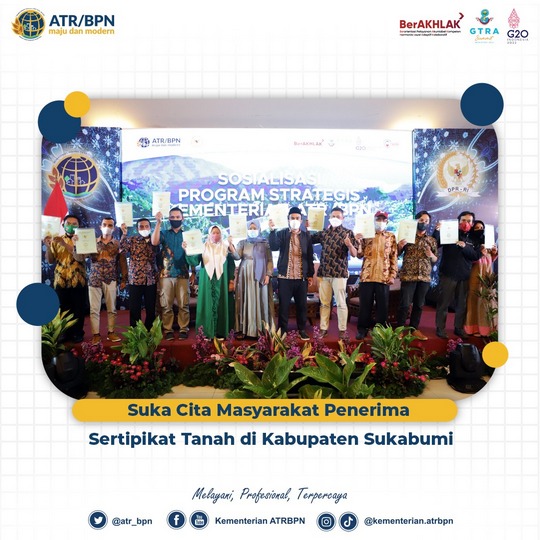 Suka Cita Masyarakat Penerima Sertipikat Tanah di Kabupaten Sukabumi