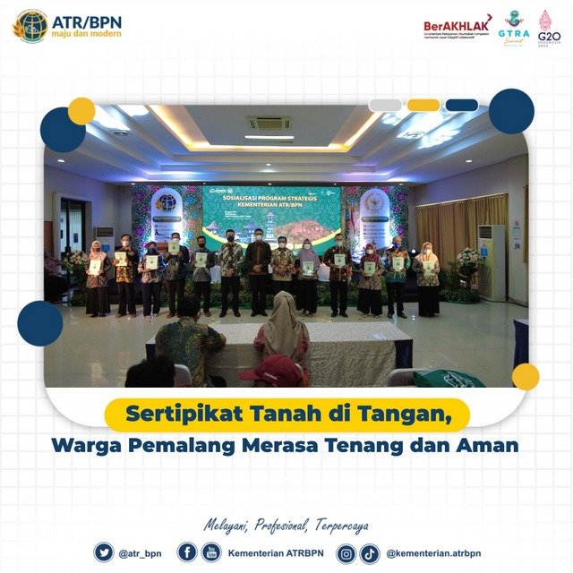 Sertipikat Tanah di Tangan, Warga Pemalang Merasa Tenang dan Aman
