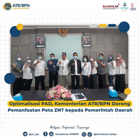 Optimalisasi PAD, Kementerian ATR/BPN Dorong Pemanfaatan Peta ZNT kepada Pemerintah Daerah