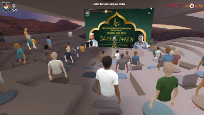 Gelar Halalbihalal di Metaverse, Ditjen Otda Kemendagri Dorong Government 4.0