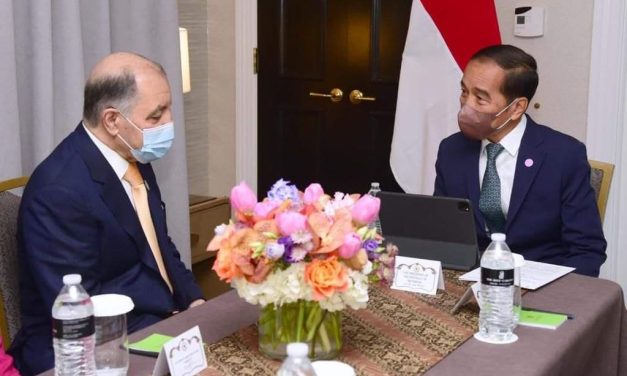 Presiden Joko Widodo menerima kunjungan Chairman dan CEO Air Products