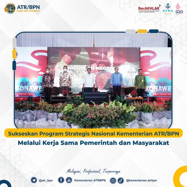 Sukseskan Program Strategis Nasional Kementerian ATR/BPN Melalui Kerja Sama Pemerintah dan Masyarakat