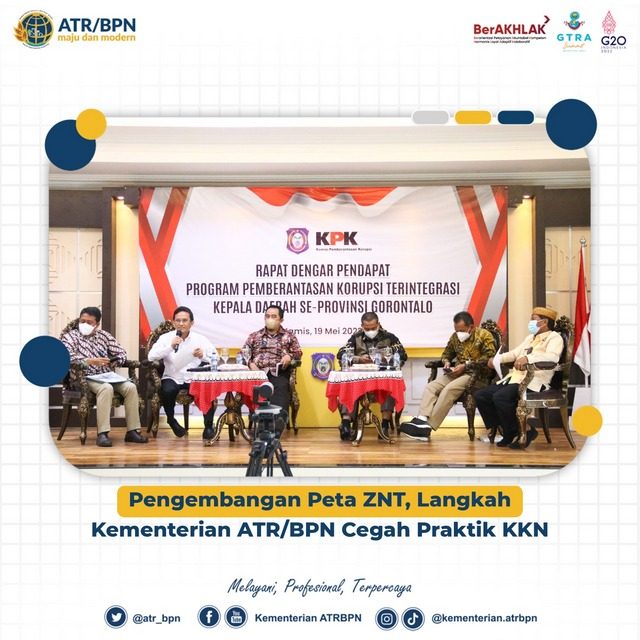 Pengembangan Peta ZNT, Langkah Kementerian ATR/BPN Cegah Praktik KKN