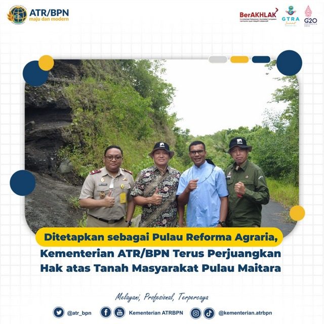 Ditetapkan sebagai Pulau Reforma Agraria, Kementerian ATR/BPN Terus Perjuangkan Hak atas Tanah Masyarakat Pulau Maitara