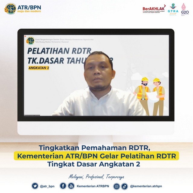 Tingkatkan Pemahaman RDTR, Kementerian ATR/BPN Gelar Pelatihan RDTR Tingkat Dasar Angkatan 2