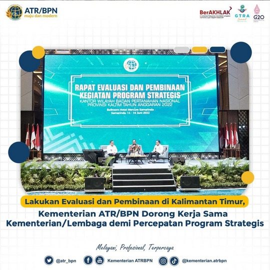 Lakukan Evaluasi dan Pembinaan di Kalimantan Timur, Kementerian ATR/BPN Dorong Kerja Sama Kementerian/Lembaga demi Percepat Program Strategis