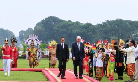 Presiden Jokowi Sambut Kunjungan Kenegaraan Presiden Steinmeier di Istana Bogor