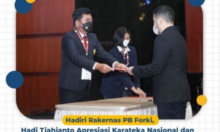 Hadiri Rakernas PB Forki, Hadi Tjahjanto Apresiasi Karateka Nasional dan Lantik 17 Pengprov PB Forki