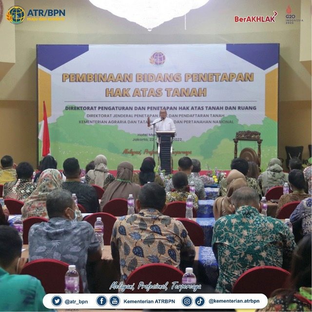 Wujudkan Percepatan Pendaftaran Tanah, Kementerian ATR/BPN Lakukan Pembinaan Bidang Penetapan Hak Atas Tanah