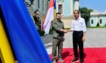 Presiden Jokowi Disambut Presiden Zelenskyy di Istana Maryinsky
