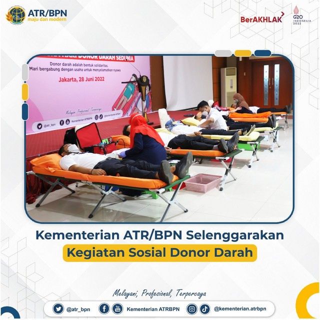 Kementerian ATR/BPN Selenggarakan Kegiatan Sosial Donor Darah