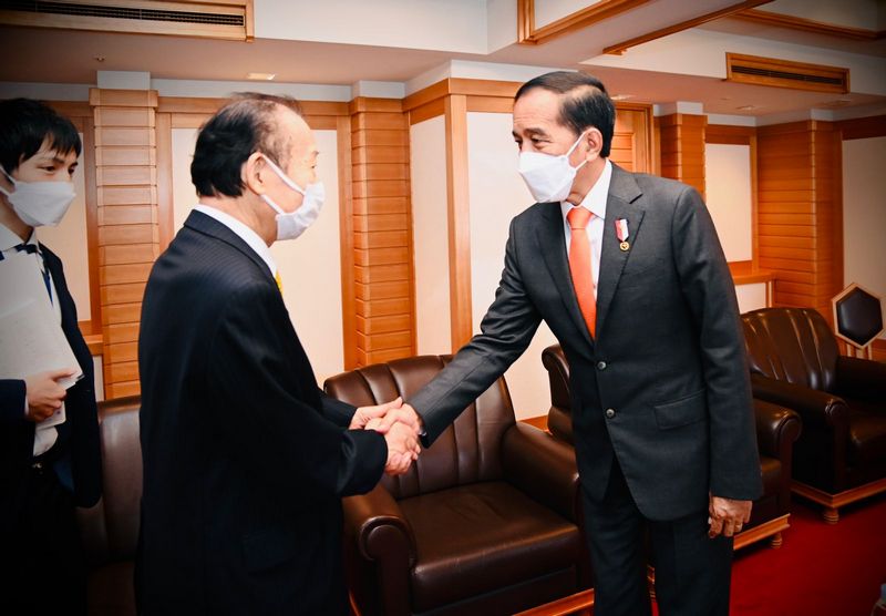 Presiden Jokowi Terima Kunjungan Kehormatan Presiden Japan-Indonesia Association