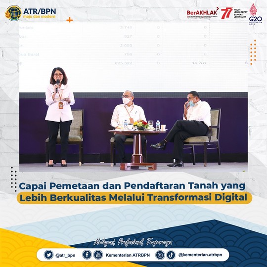 Capai Pemetaan dan Pendaftaran Tanah yang Lebih Berkualitas Melalui Transformasi Digital