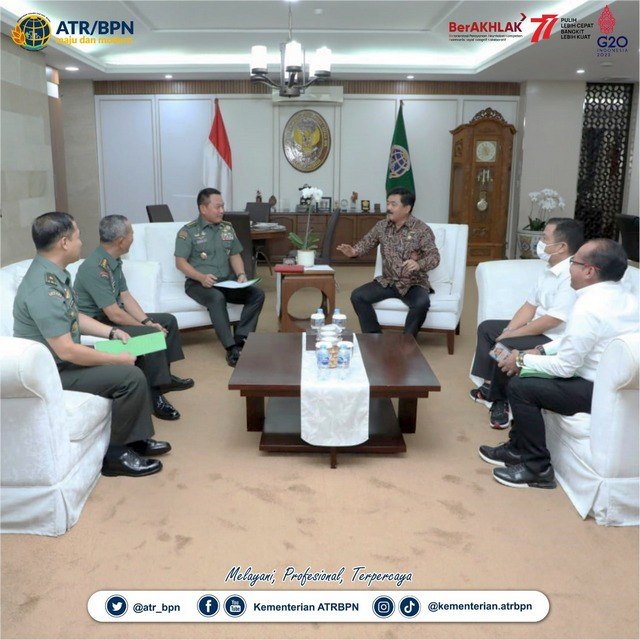 Menteri ATR/Kepala BPN Terima Silaturahmi Kepala Staf Angkatan Darat