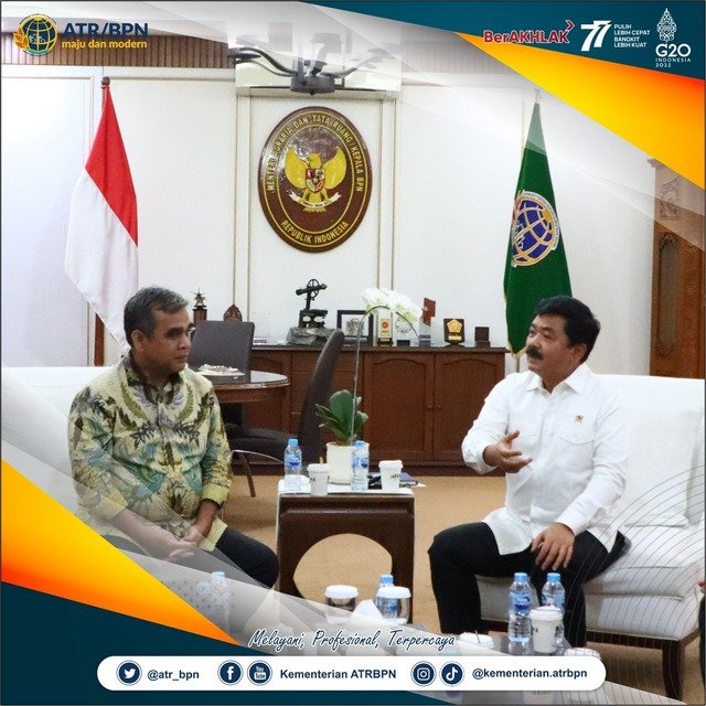 Menteri ATR/Kepala BPN menerima Wakil Ketua MPR RI beserta anggota DPR RI dan anggota KPA