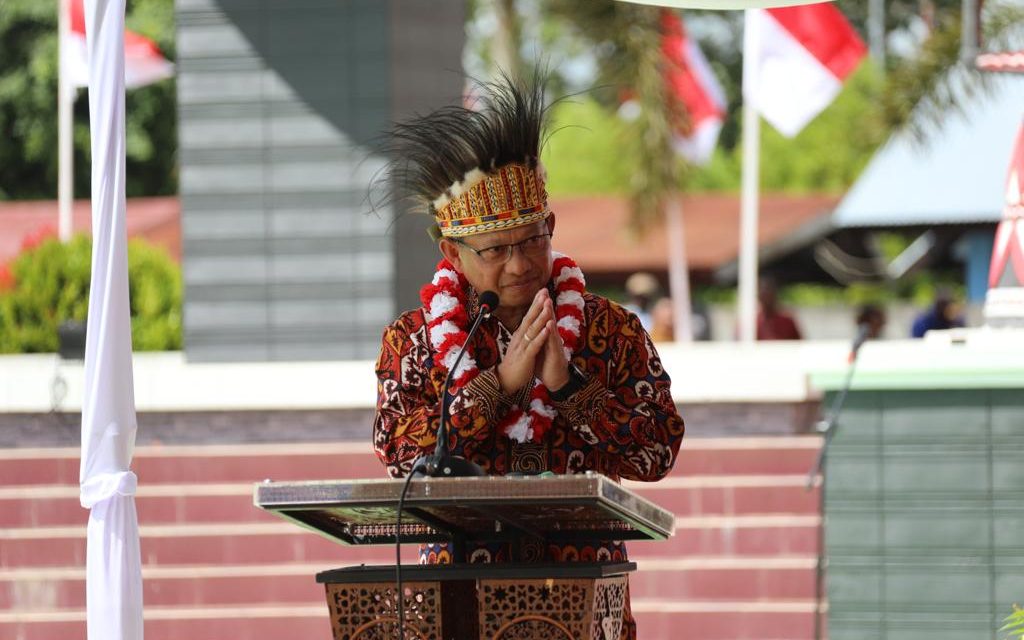 Mendagri Ungkapkan Rasa Bangga atas Digelarnya Gerakan Pembagian 10 Juta Bendera Merah Putih dari Kabupaten Merauke