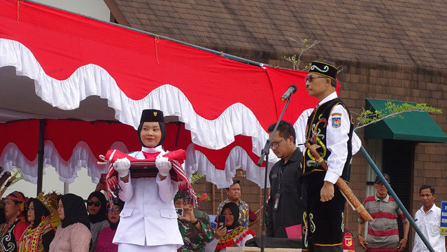 Pimpin Upacara HUT ke-77 RI di PLBN Badau, Kepala BSKDN Sampaikan Pesan Mendagri
