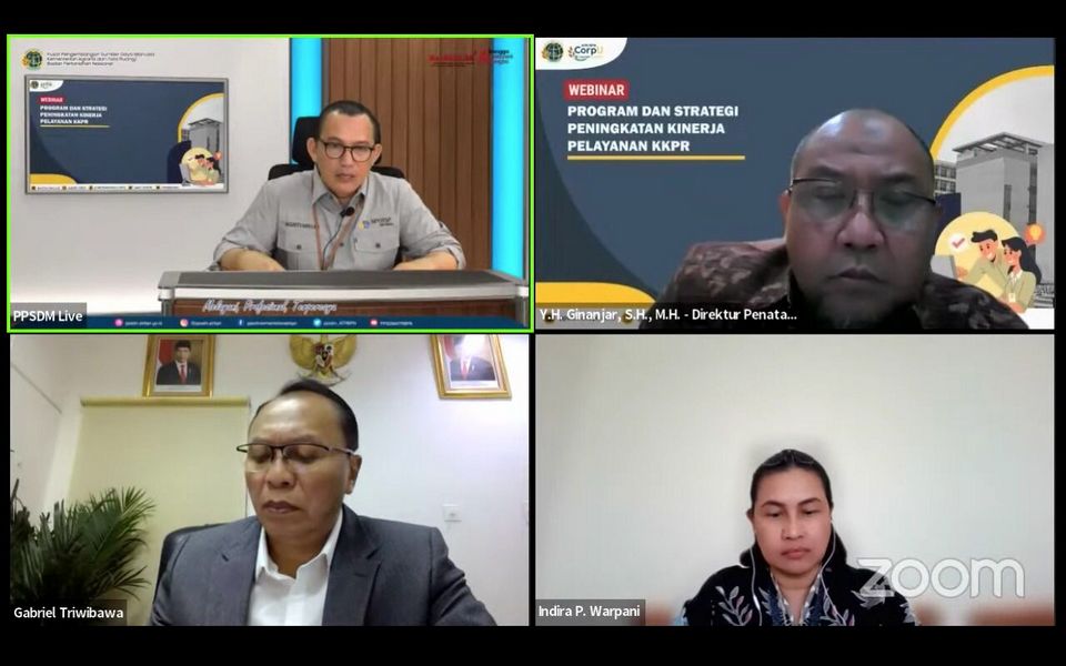 Kementerian ATR/BPN Adakan Webinar untuk Menyusun Program dan Strategi Peningkatan Kinerja Pelayanan KKPR