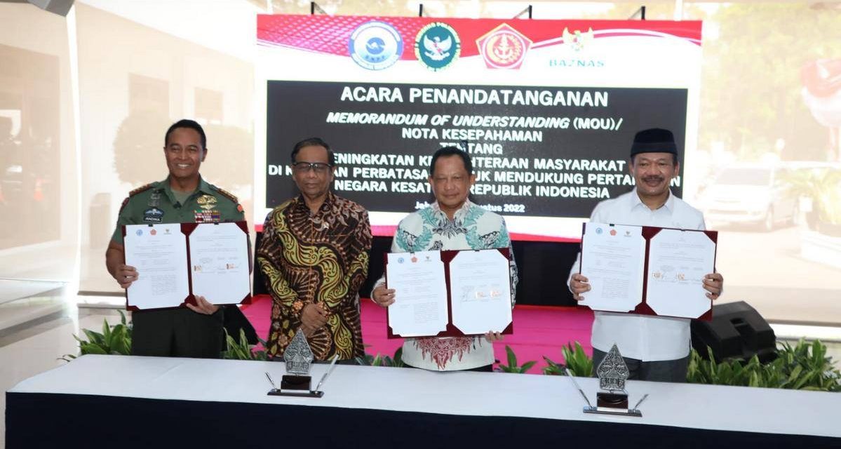 Mendagri Tanda Tangani Nota Kesepahaman Peningkatan Kesejahteraan Masyarakat di Kawasan Perbatasan