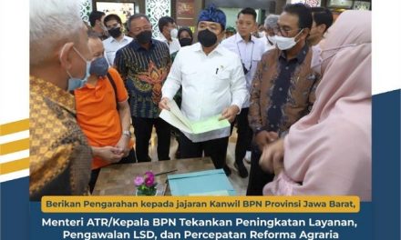 Berikan Pengarahan kepada jajaran Kanwil BPN Provinsi Jawa Barat, Menteri ATR/Kepala BPN Tekankan Peningkatan Layanan, Pengawalan LSD, dan Percepatan Reforma Agraria