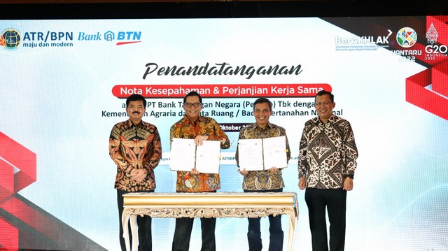 Kementerian ATR/BPN Jalin Kerja Sama dengan PT Bank Tabungan Negara (Persero) Tbk. dalam Percepatan Sertipikasi Perumahan untuk Rakyat