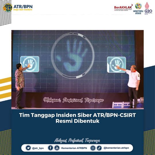 Tim Tanggap Insiden Siber ATR/BPN-CSIRT Resmi Dibentuk